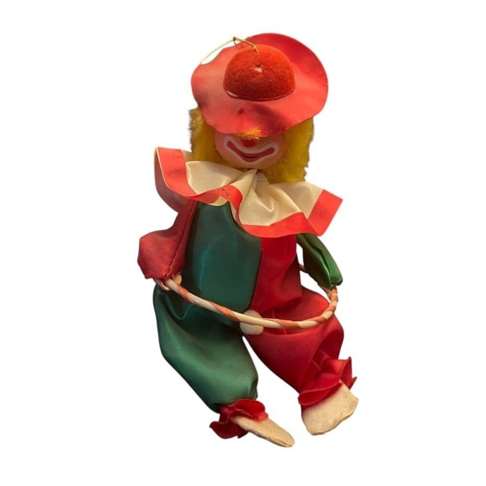 vintage Russ Berrie clown doll ornament